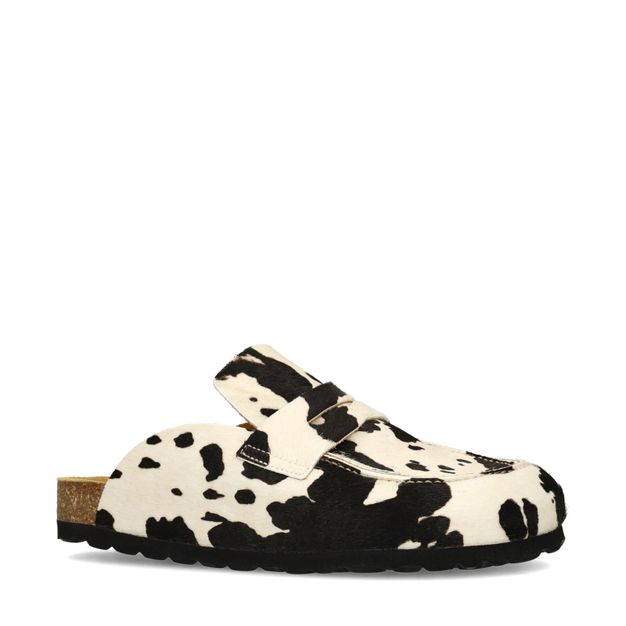 Chaussures à enfiler avec imprimé vache effet poils de poney