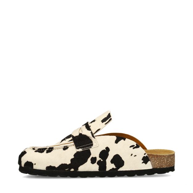 Chaussures à enfiler avec imprimé vache effet poils de poney