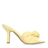 Mules à talon avec nœud - jaune