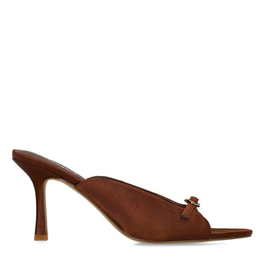 Braune Mules mit Schnalle