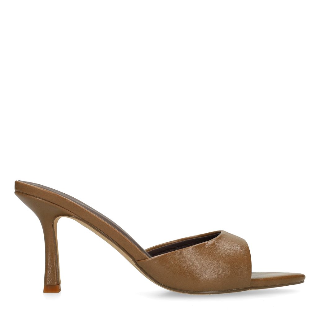 Braune Mules mit Absatz