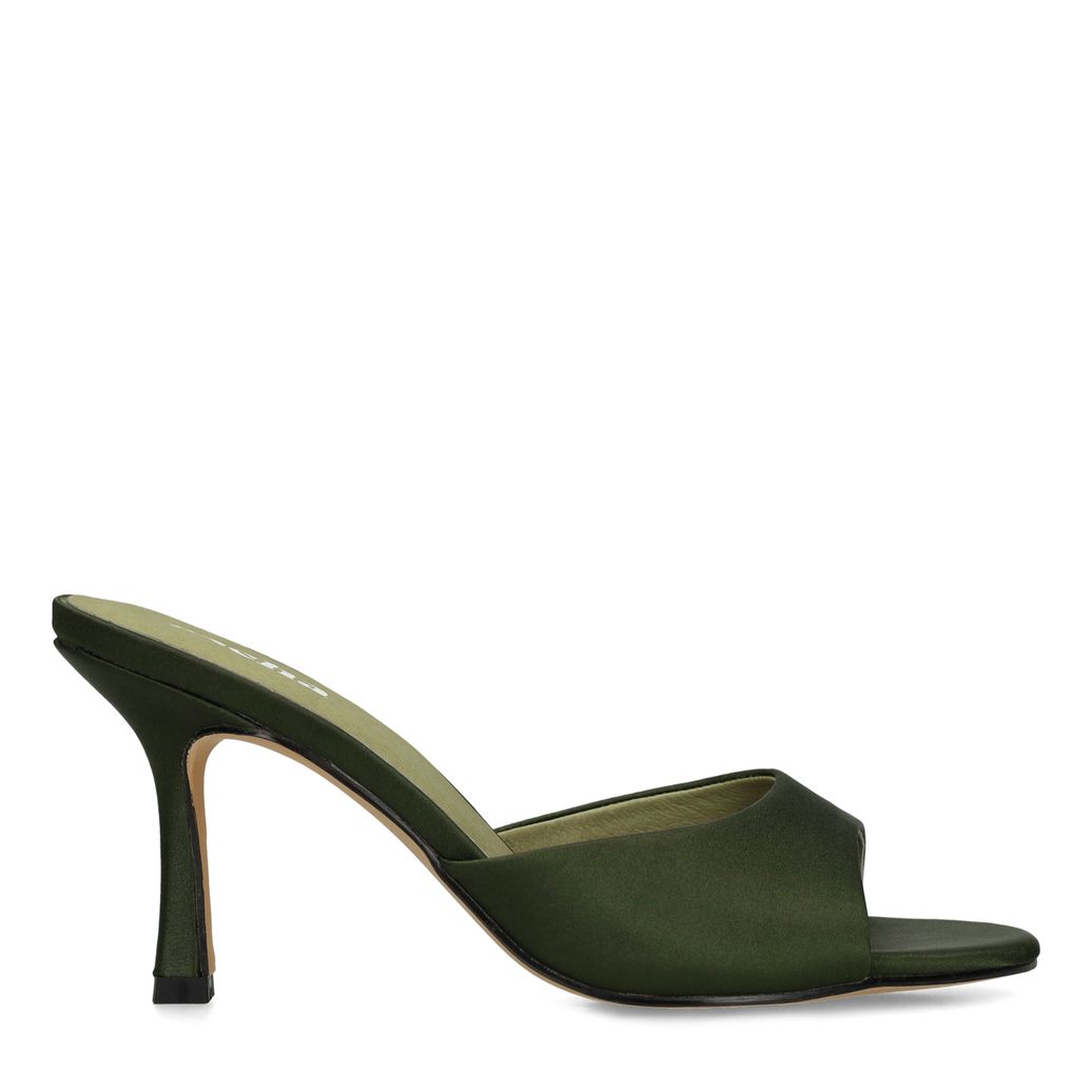 Groene muiltjes met hak