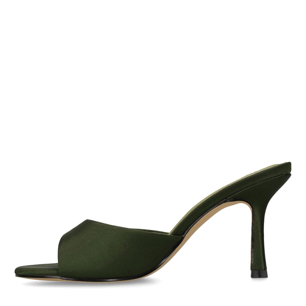 Groene muiltjes met hak