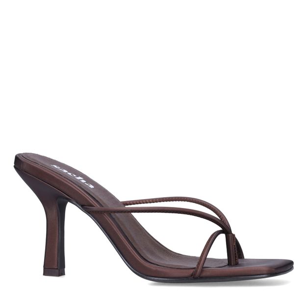 Braune Mules mit Absatz