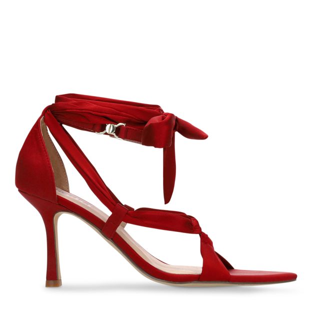 Sandales à talon - rouge