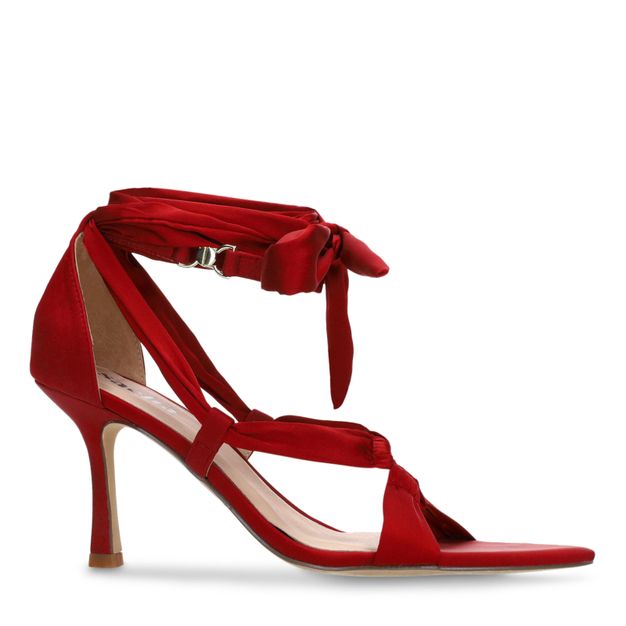 Sandales à talon - rouge