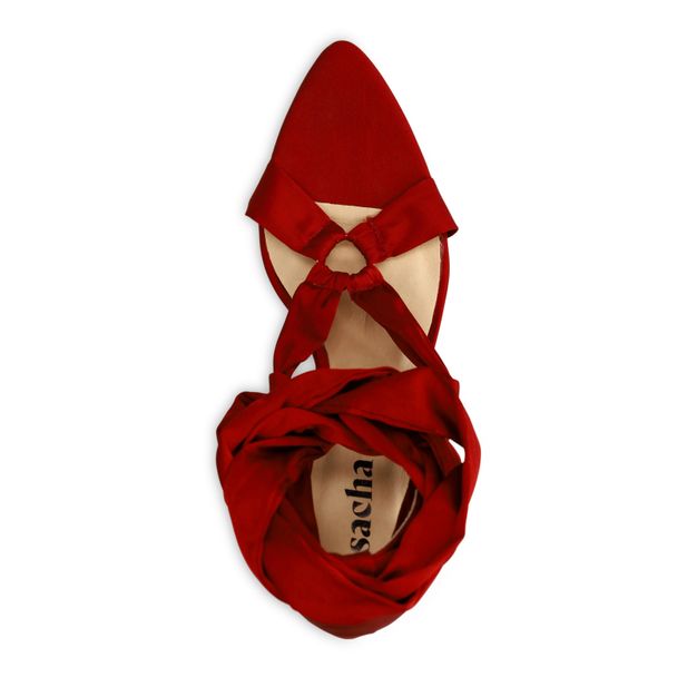 Sandales à talon - rouge