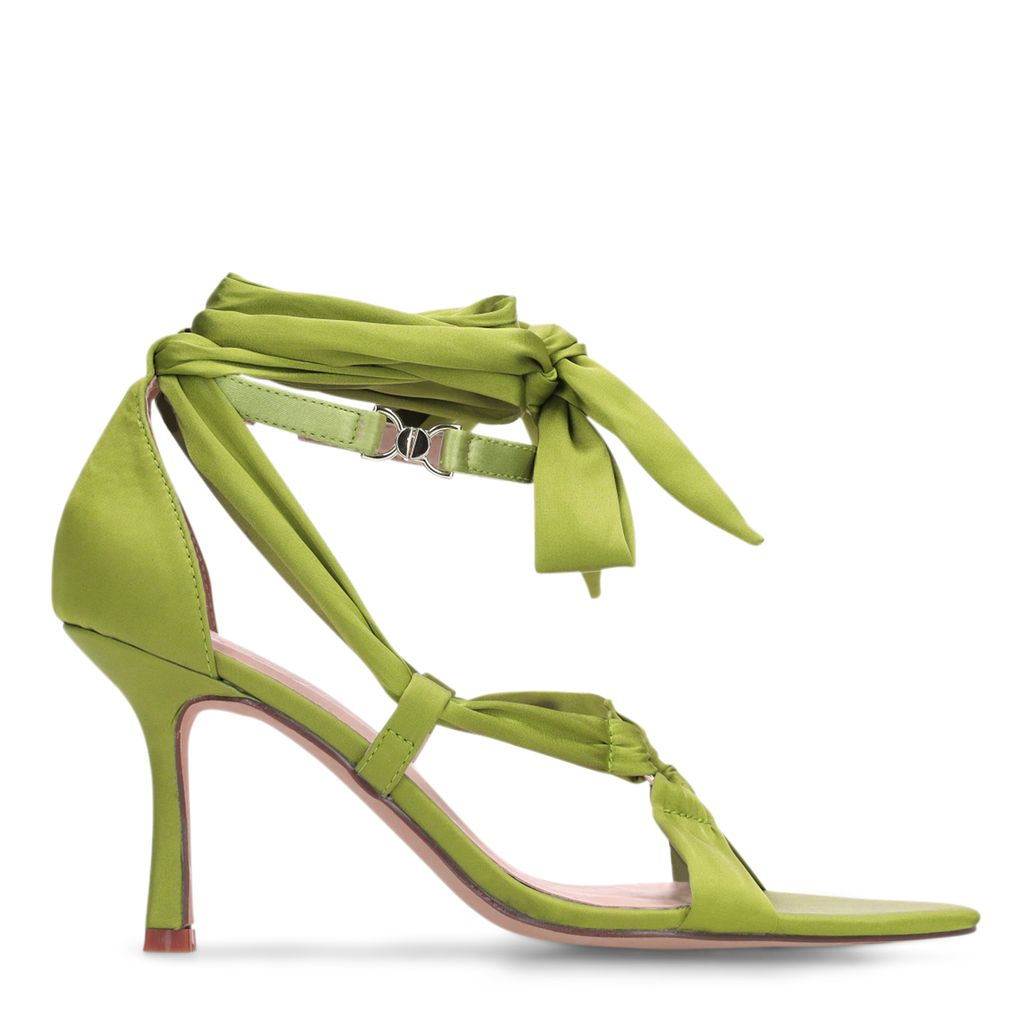 Groene sandalen met hak