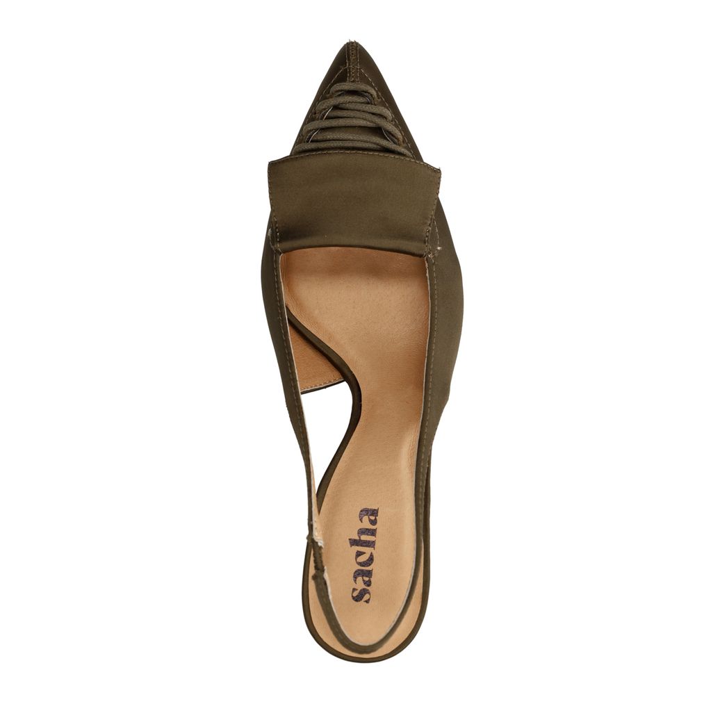 Groene slingbacks