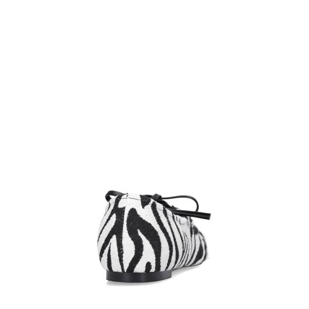 Ballerines avec imprimé zèbre - noir