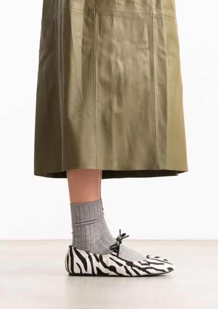 Ballerines avec imprimé zèbre - noir