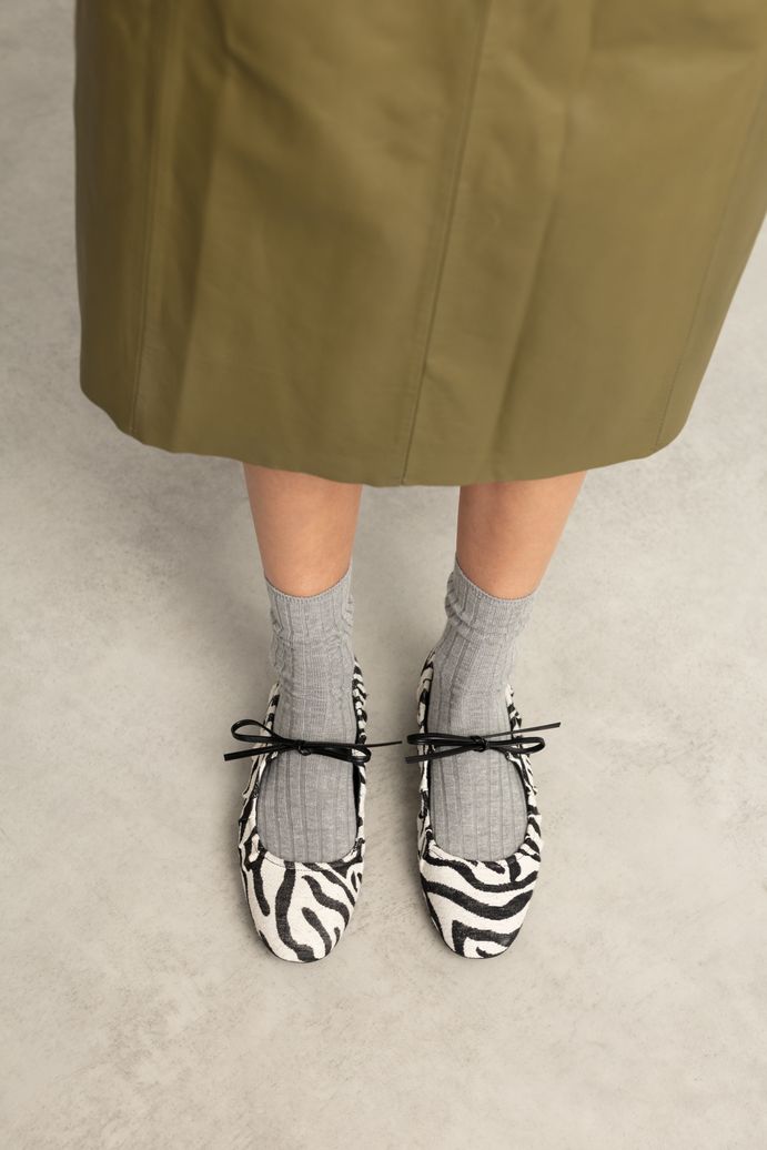 Zwarte zebra ballerina's