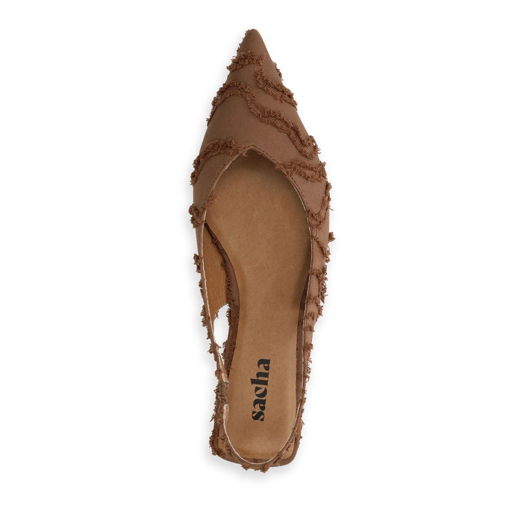 Bruine slingbacks