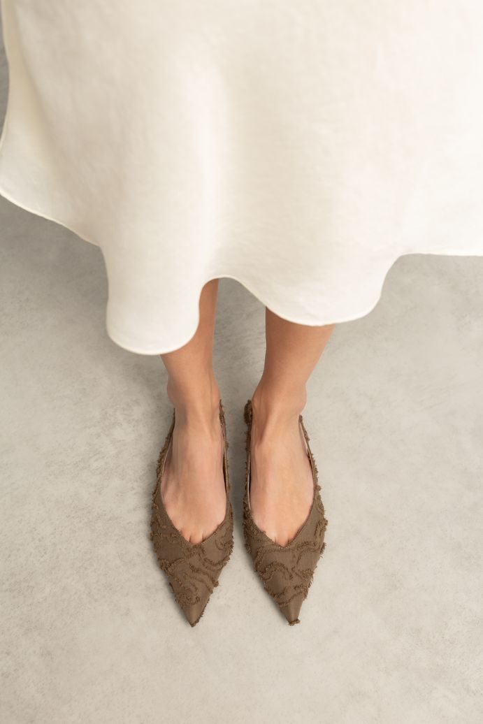Braune Slingbacks