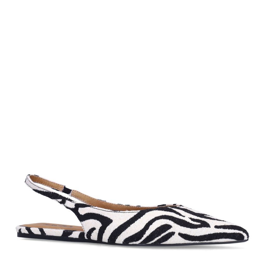 Zwarte zebra slingbacks