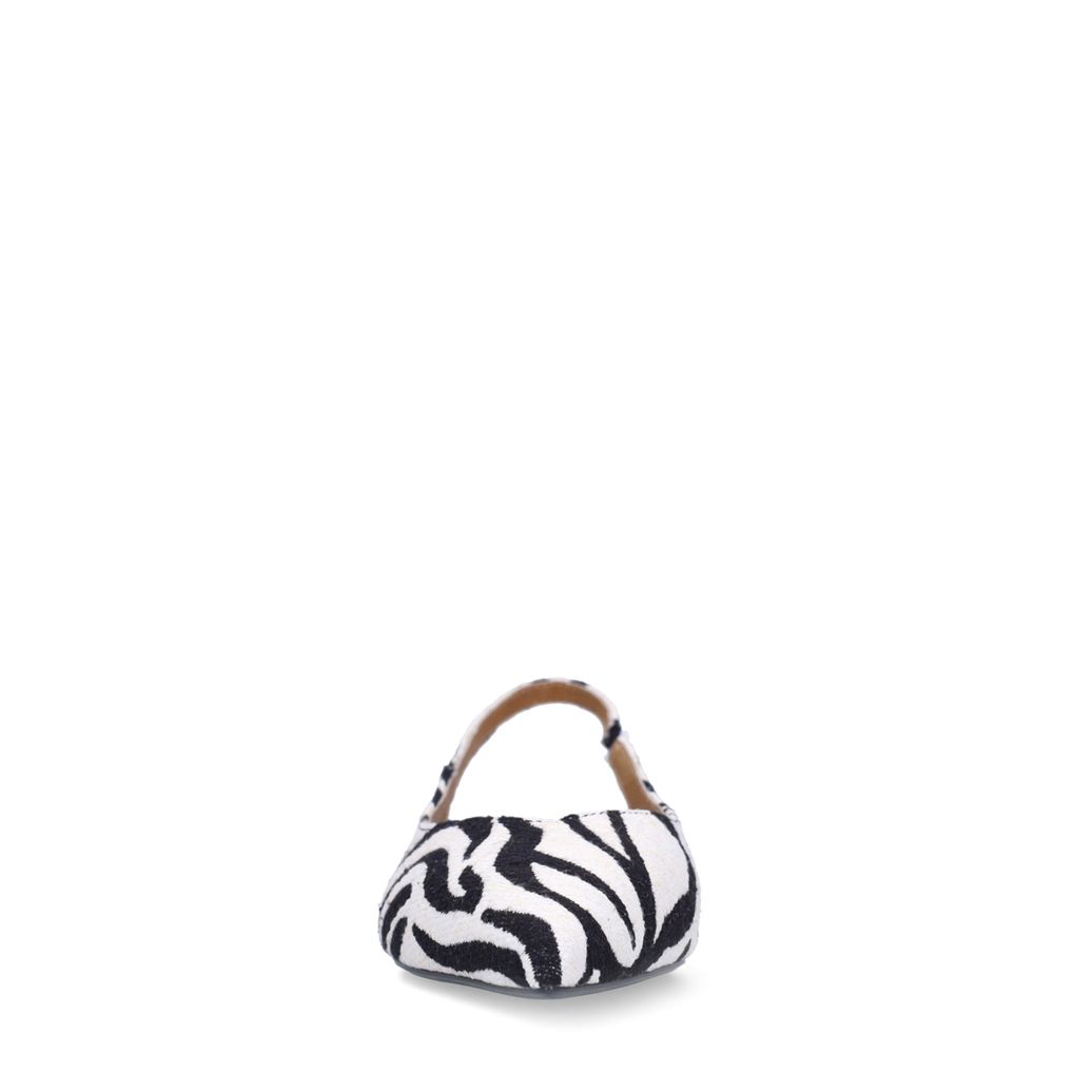 Zwarte zebra slingbacks