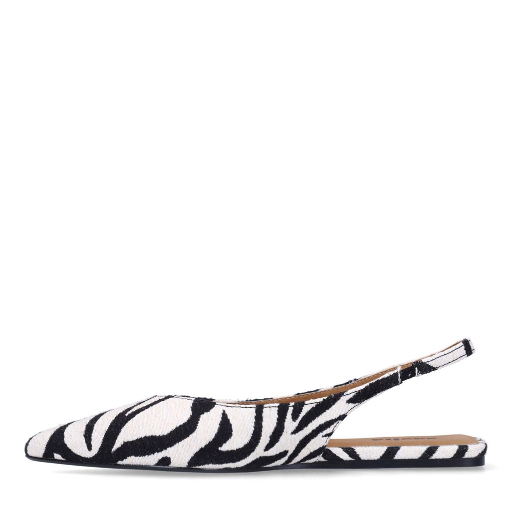 Zwarte zebra slingbacks