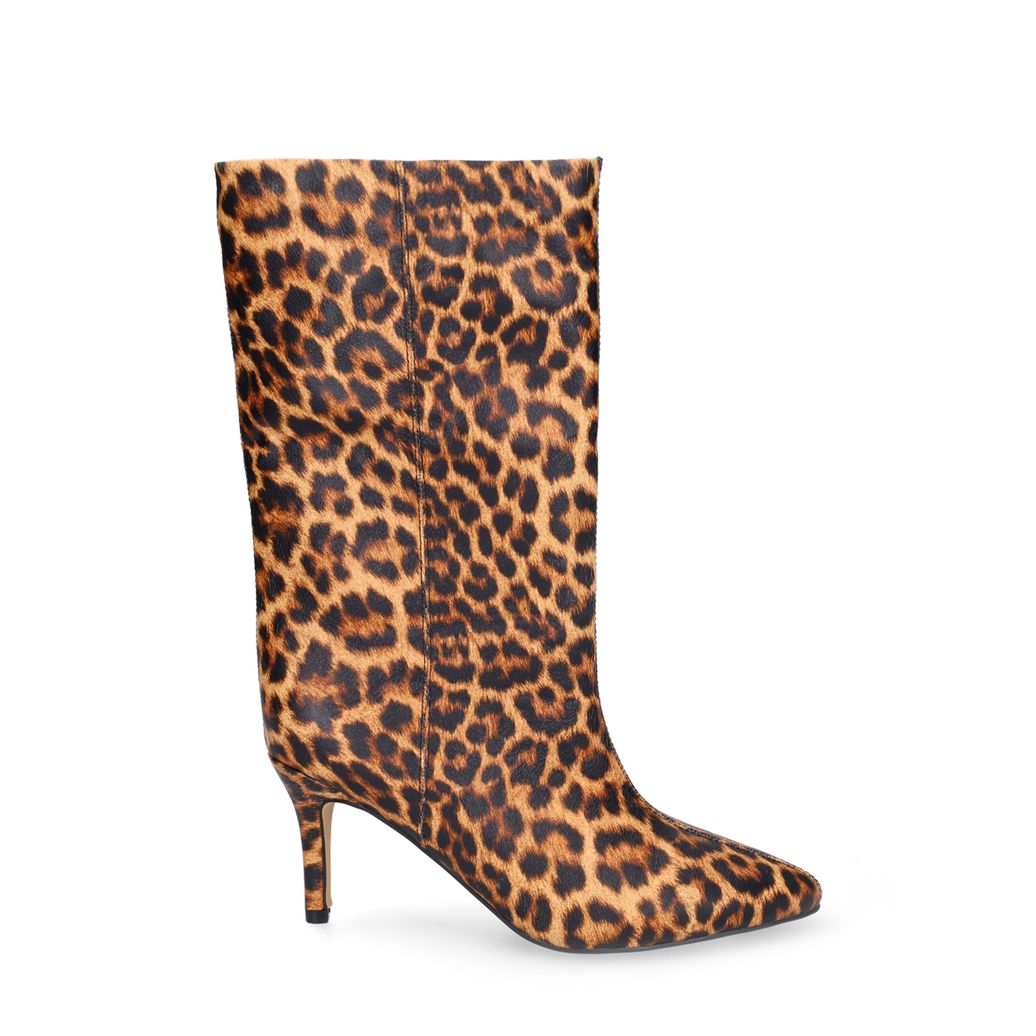 Bottines à talon léopard