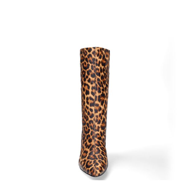 Leopard enkellaarsjes met hak