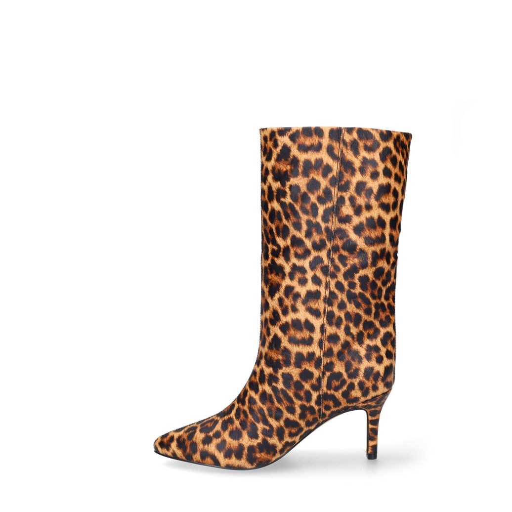 Bottines à talon léopard