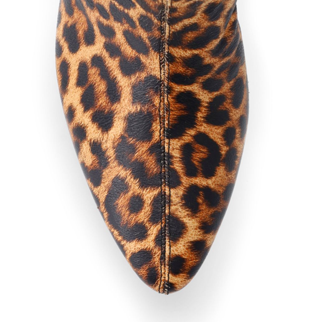 Bottines à talon léopard