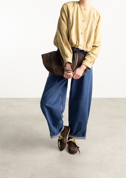 Donkerbruine suède sneakers met dubbele veters