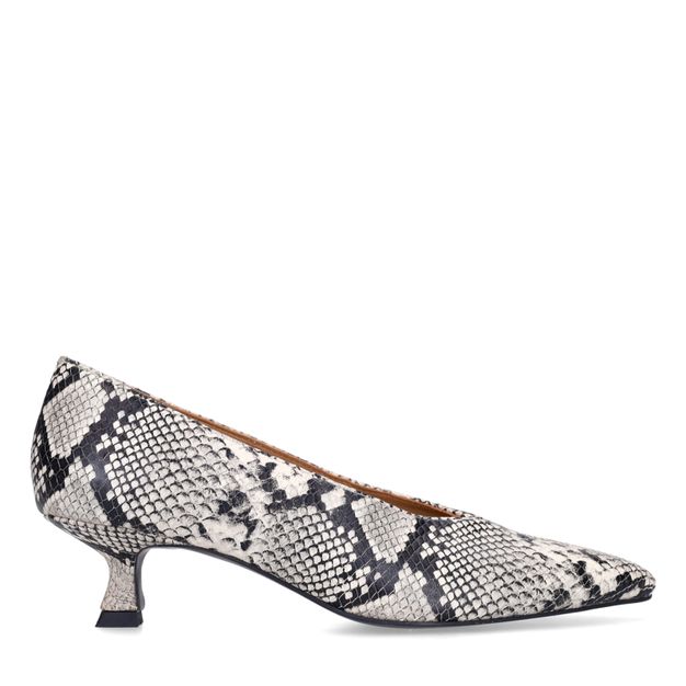 Snake leren pumps