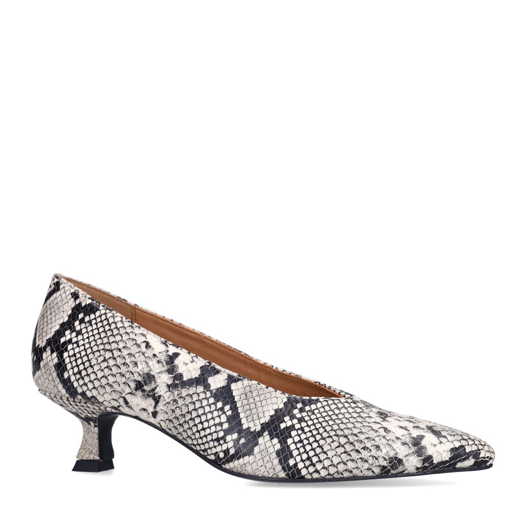 Escarpins en cuir avec imprimé serpent
