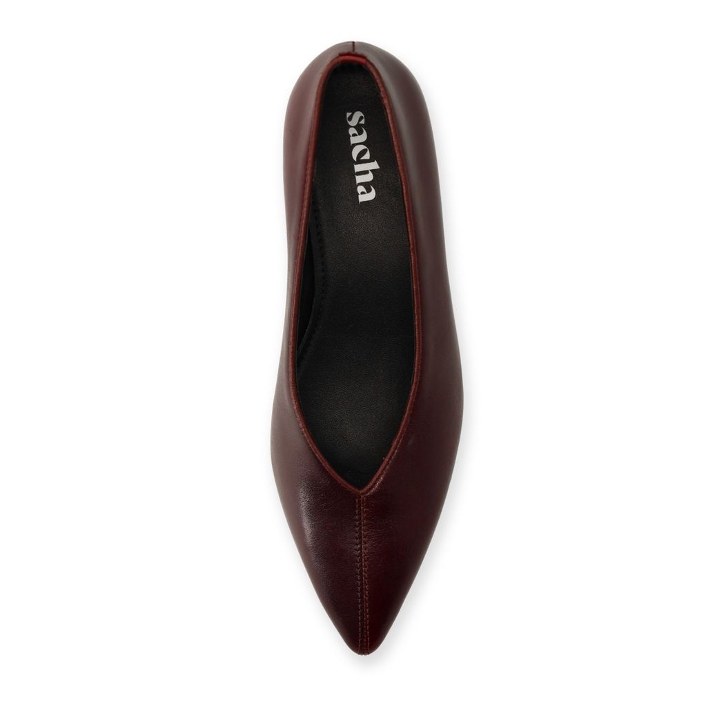 Escarpins en cuir - rouge