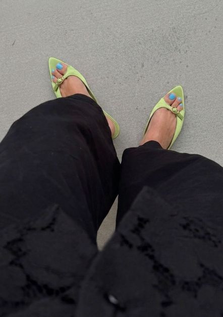 Mules avec boucle - vert