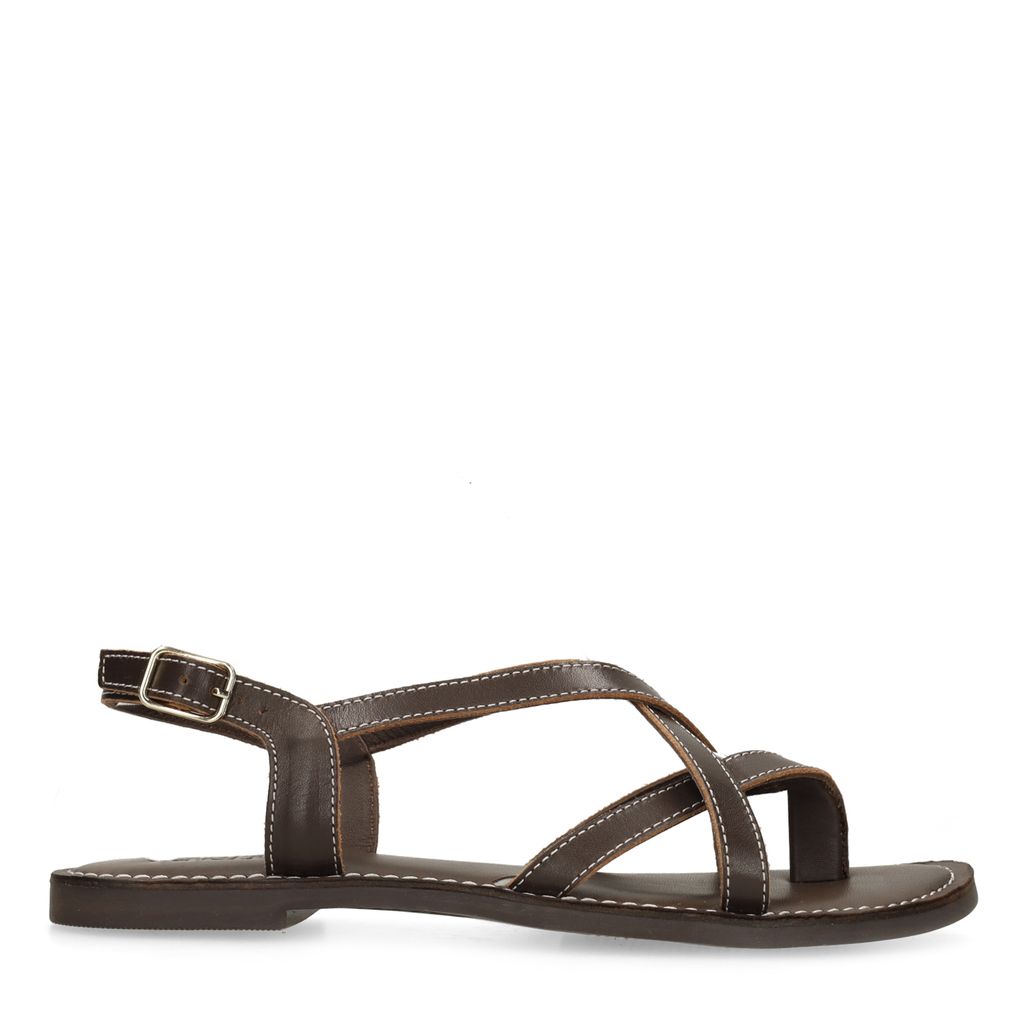 Braune Ledersandalen