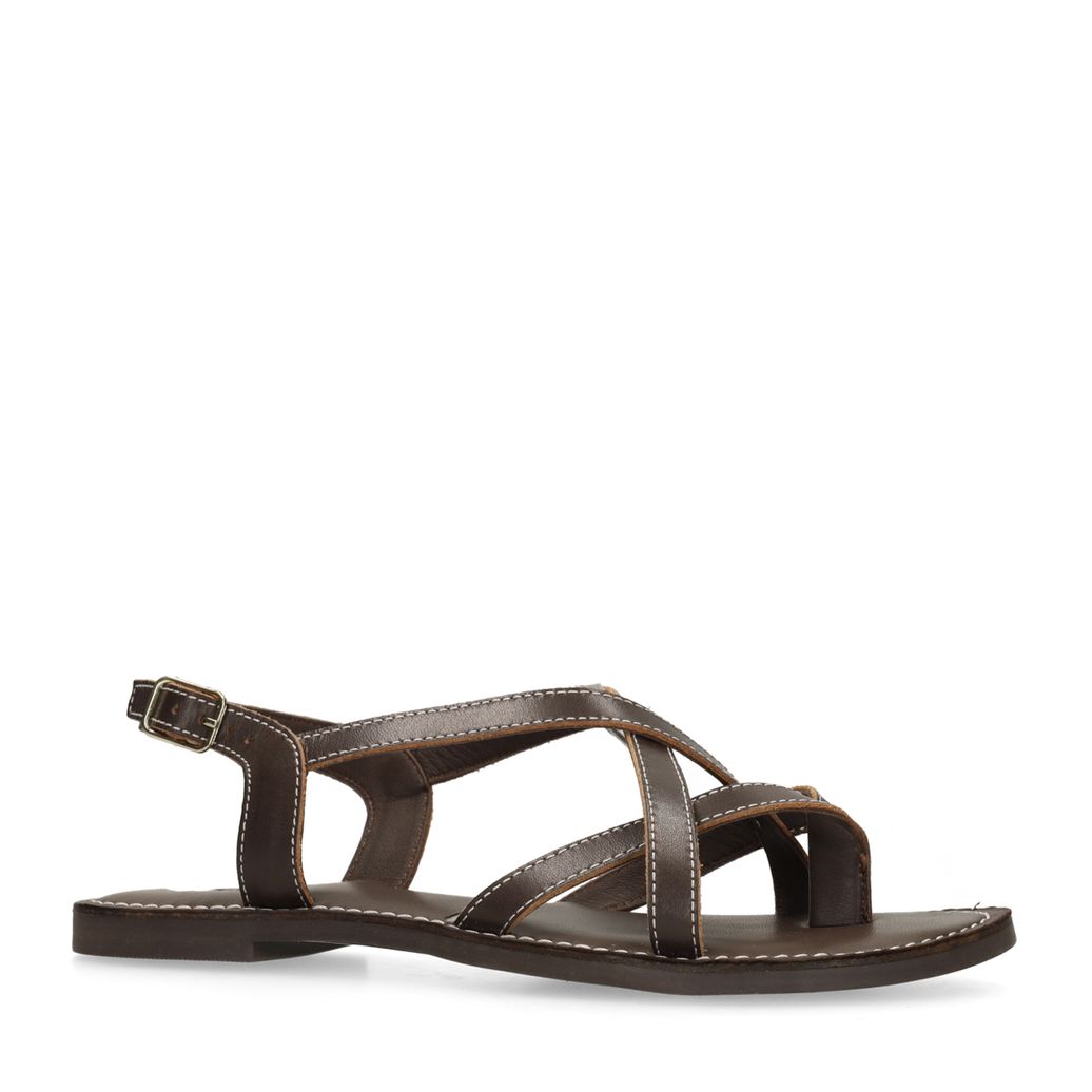 Braune Ledersandalen