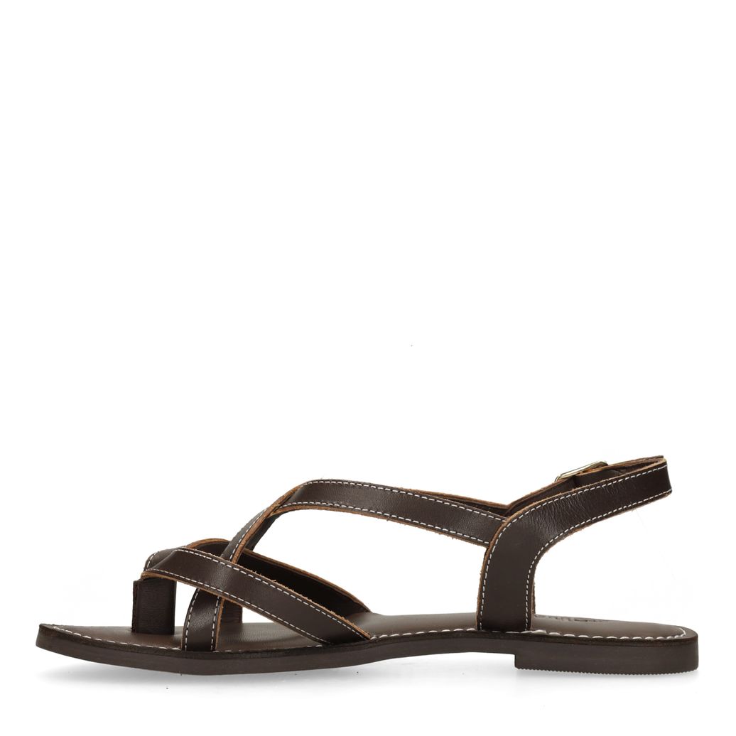 Braune Ledersandalen