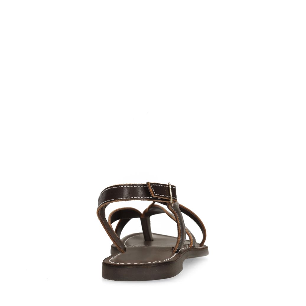 Braune Ledersandalen