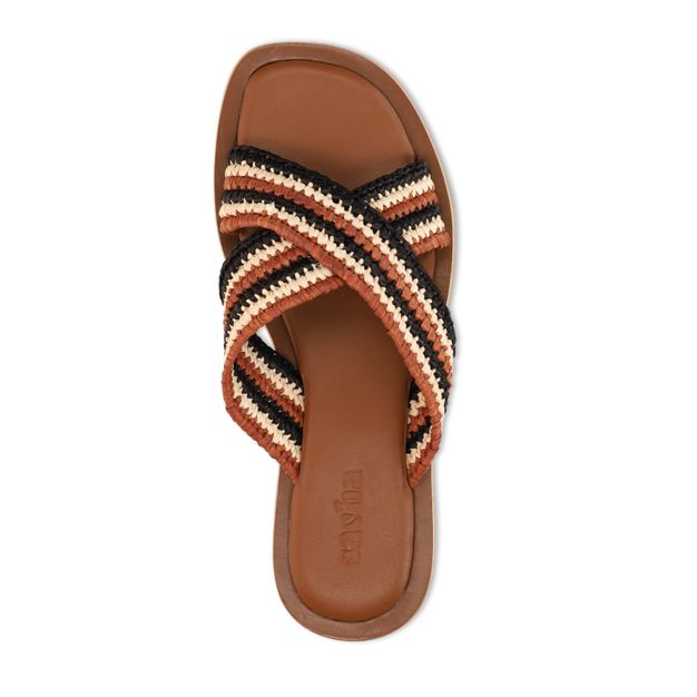 Braune Sandalen in Flecht-Optik