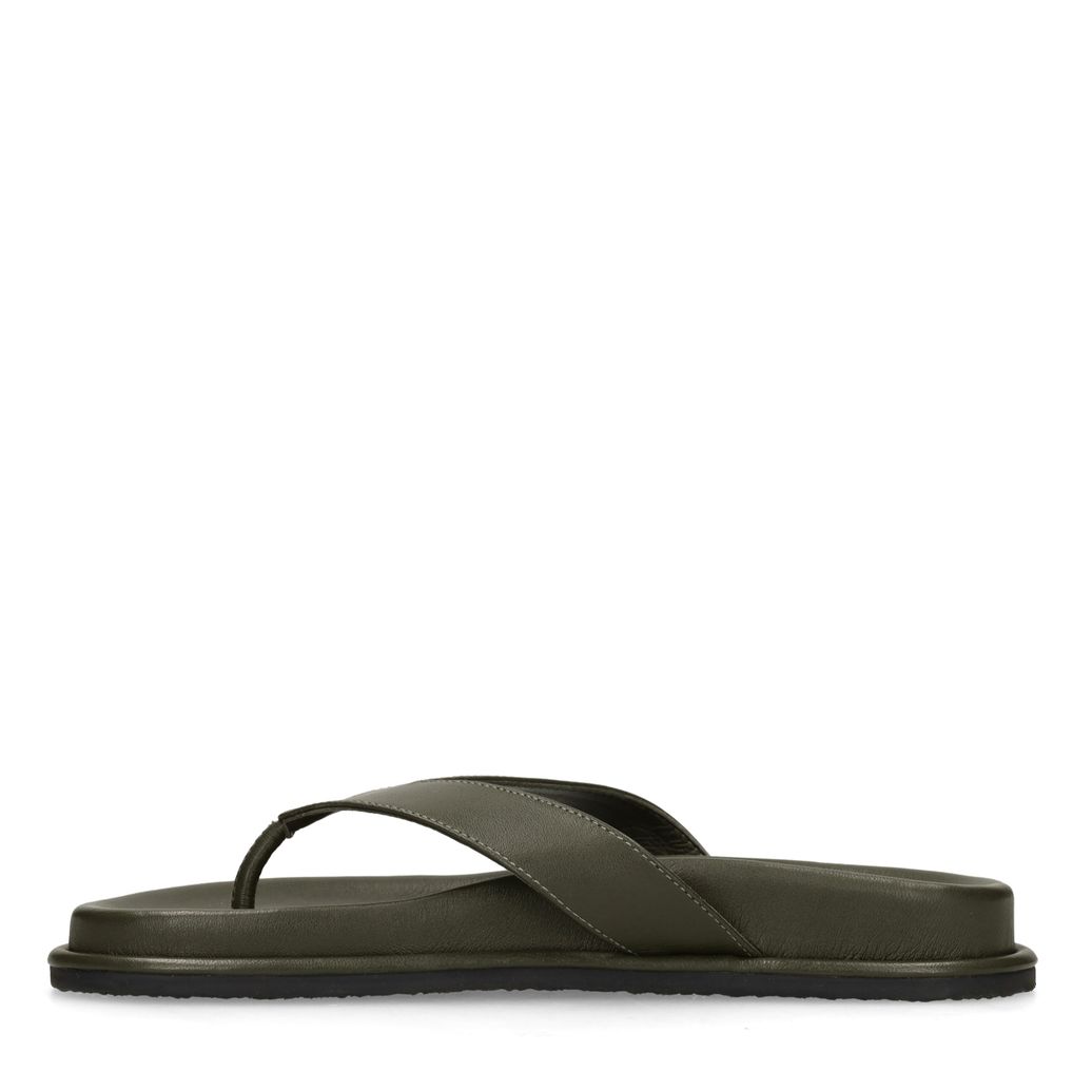 Groene leren slippers
