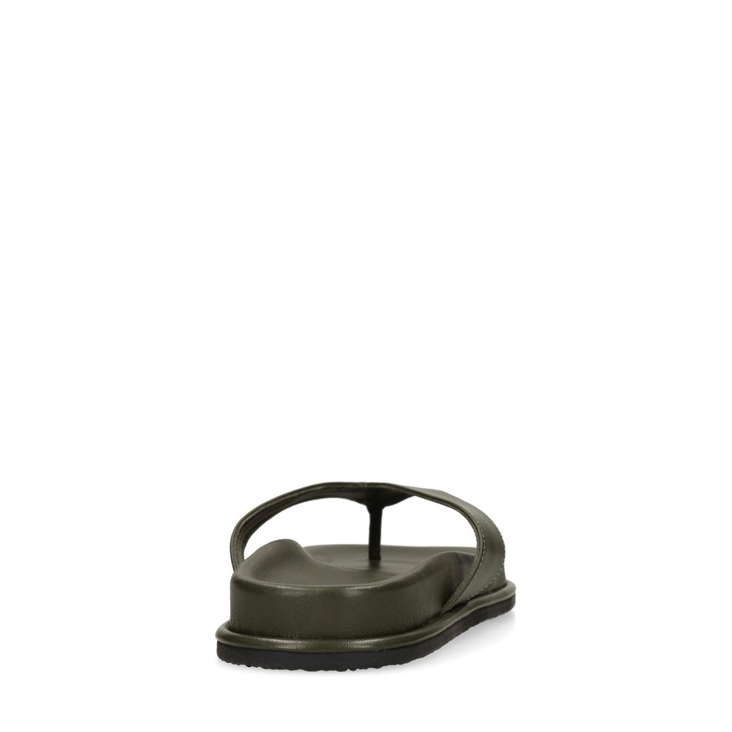 Groene leren slippers