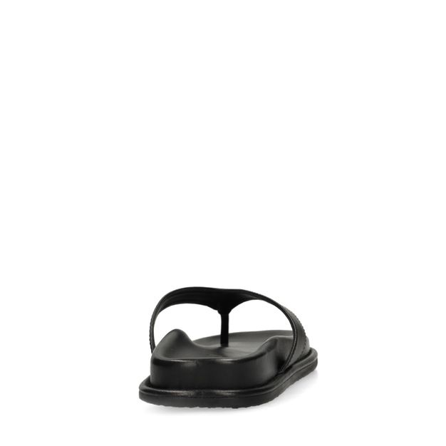 Schwarze Ledersandalen