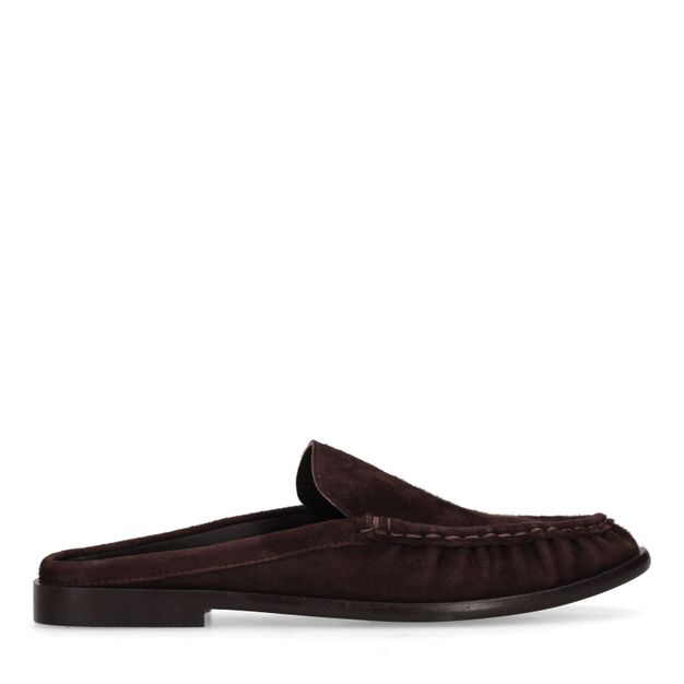 Chaussures à enfiler en daim - marron