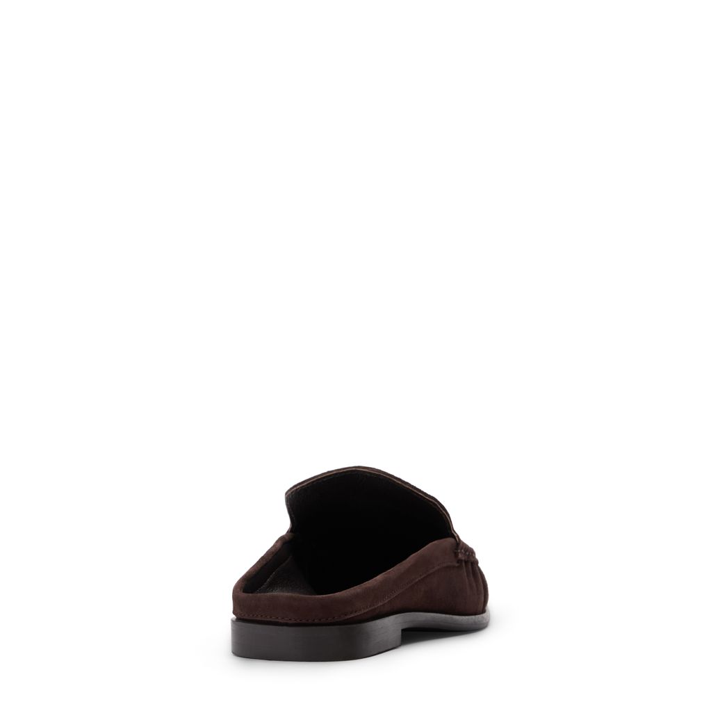 Braune Veloursleder-Slipper