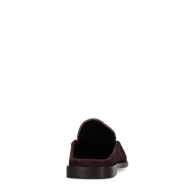 Chaussures à enfiler en daim - marron