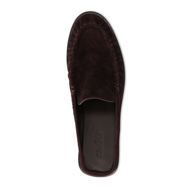 Chaussures à enfiler en daim - marron