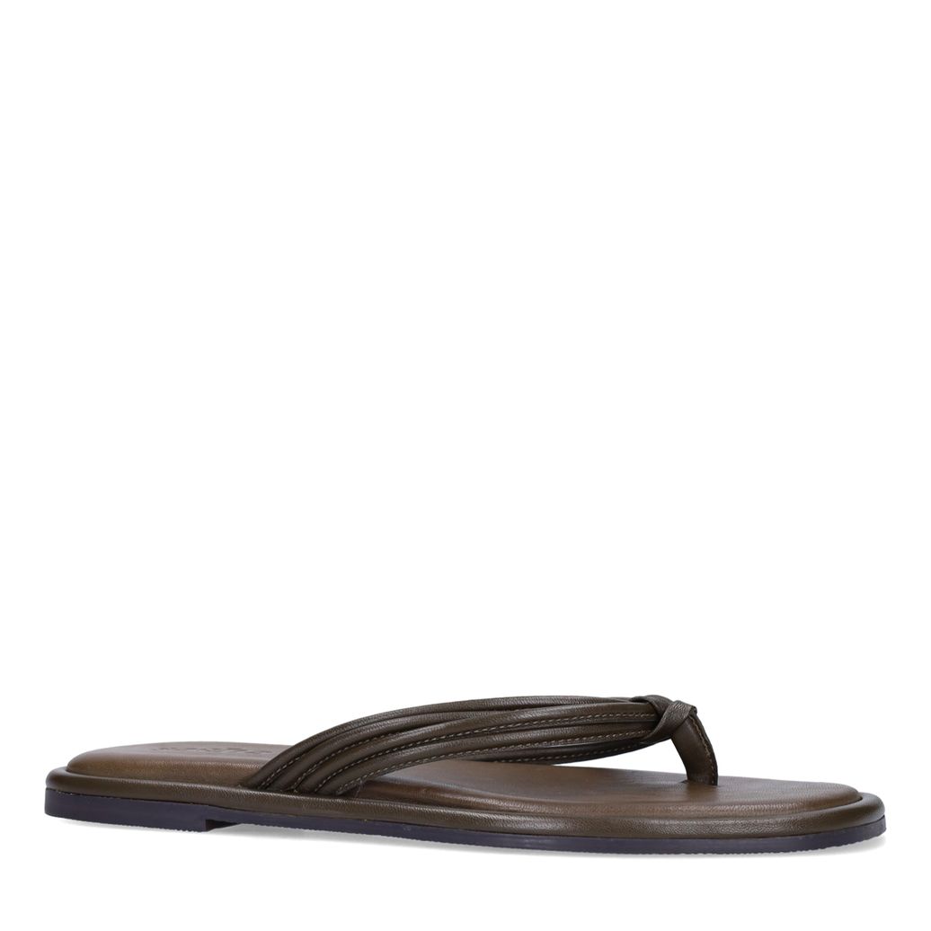 Grüne Ledersandalen