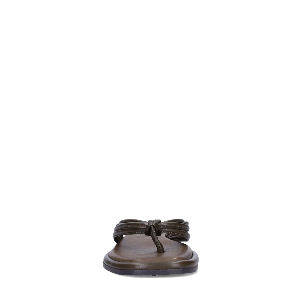 Grüne Ledersandalen