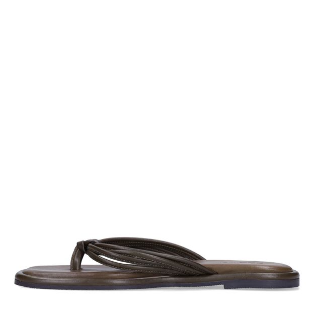 Groene leren slippers