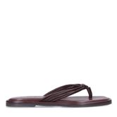 Claquettes en cuir - rouge