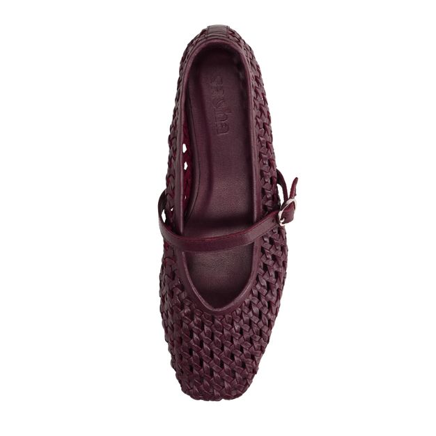 Ballerines tressées - rouge