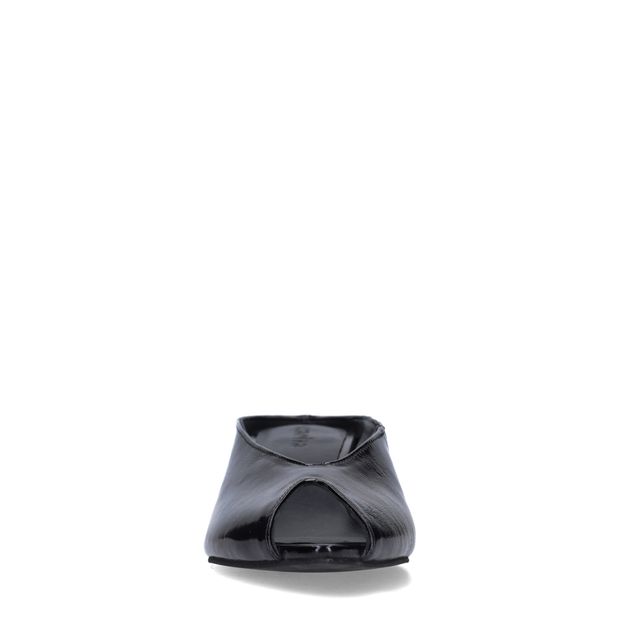 Zwarte lak muiltjes met hak