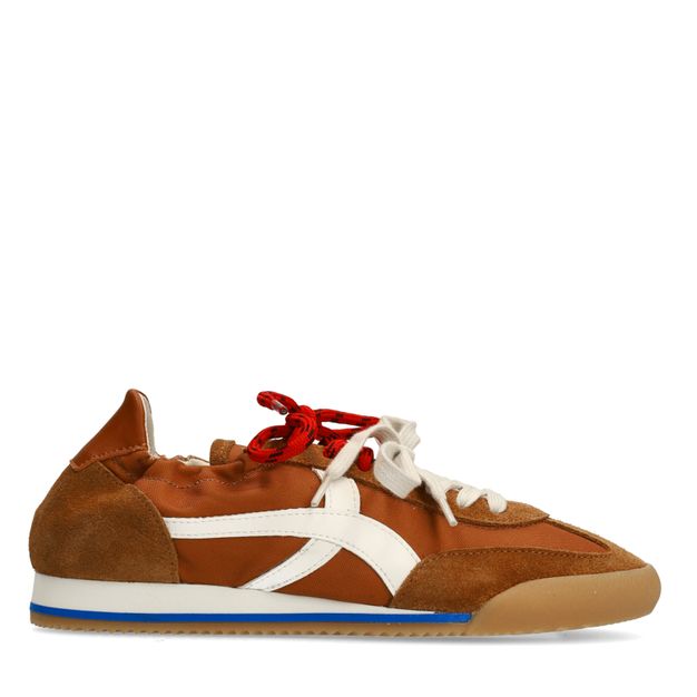 Baskets en daim avec double lacets - marron