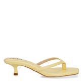 Claquettes à talon avec imprimé croco - jaune